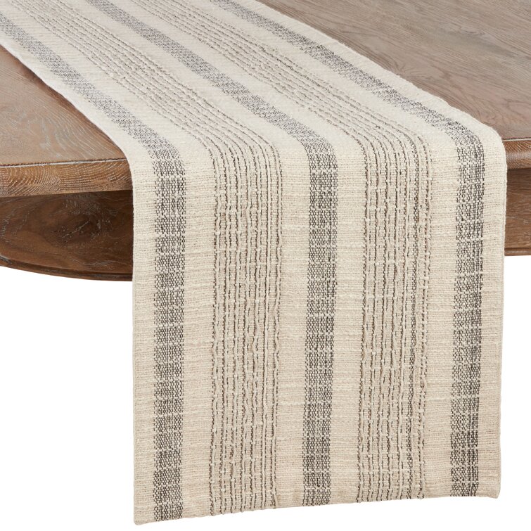 Gracie Oaks Eisenman Woven Cotton Table Runner & Reviews | Wayfair